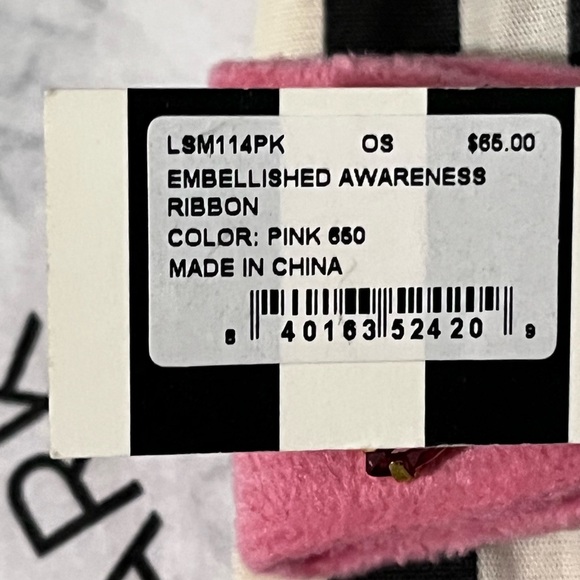 LELE SADOUGHI NWT AUTHENTIC PINK EMBELLISHED BREAST CANCER AWARENESS RIBBON - Picture 10 of 10